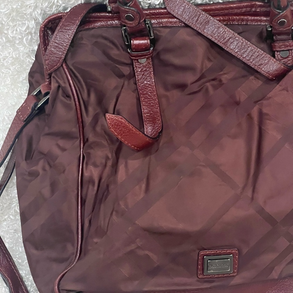 Burberry Leather Trimmed Exploded Check Tote - image 3